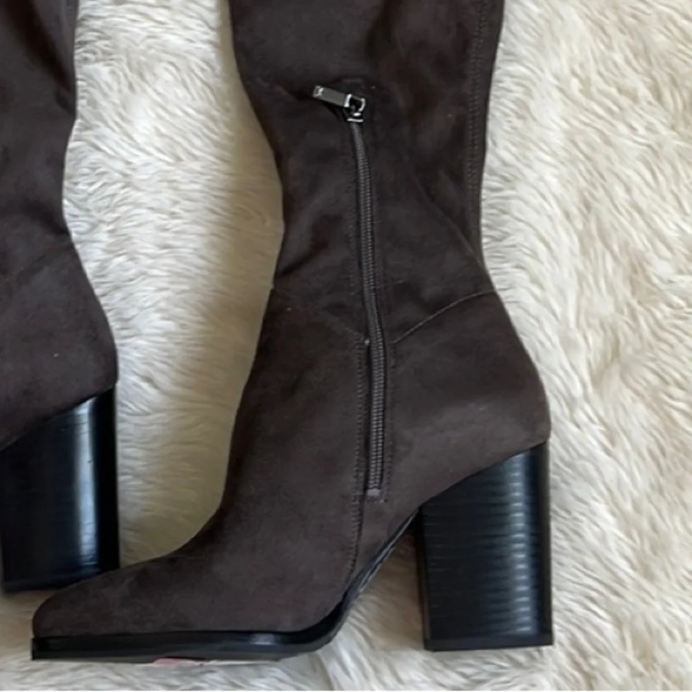 Marc Fisher Gray Suede Alinda Over the Knee Boots